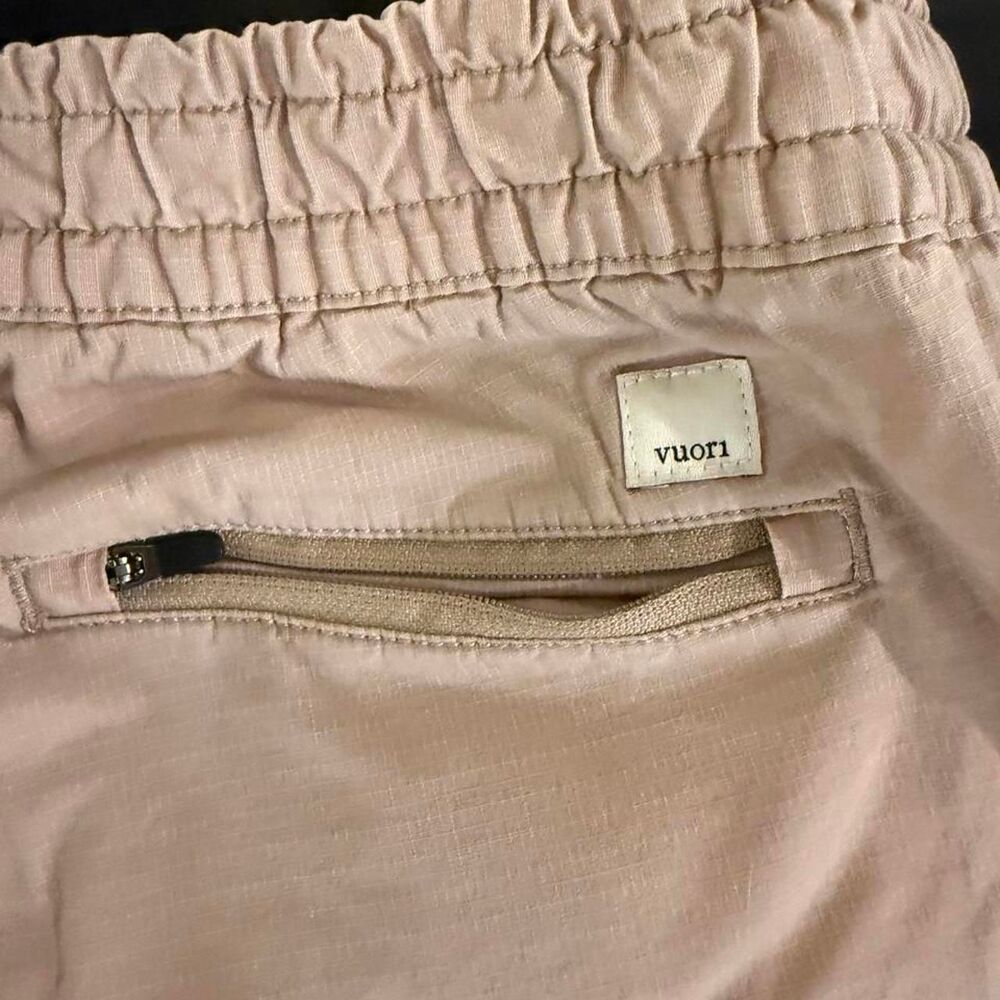 Vuori Women's Pink and Cream Trousers
